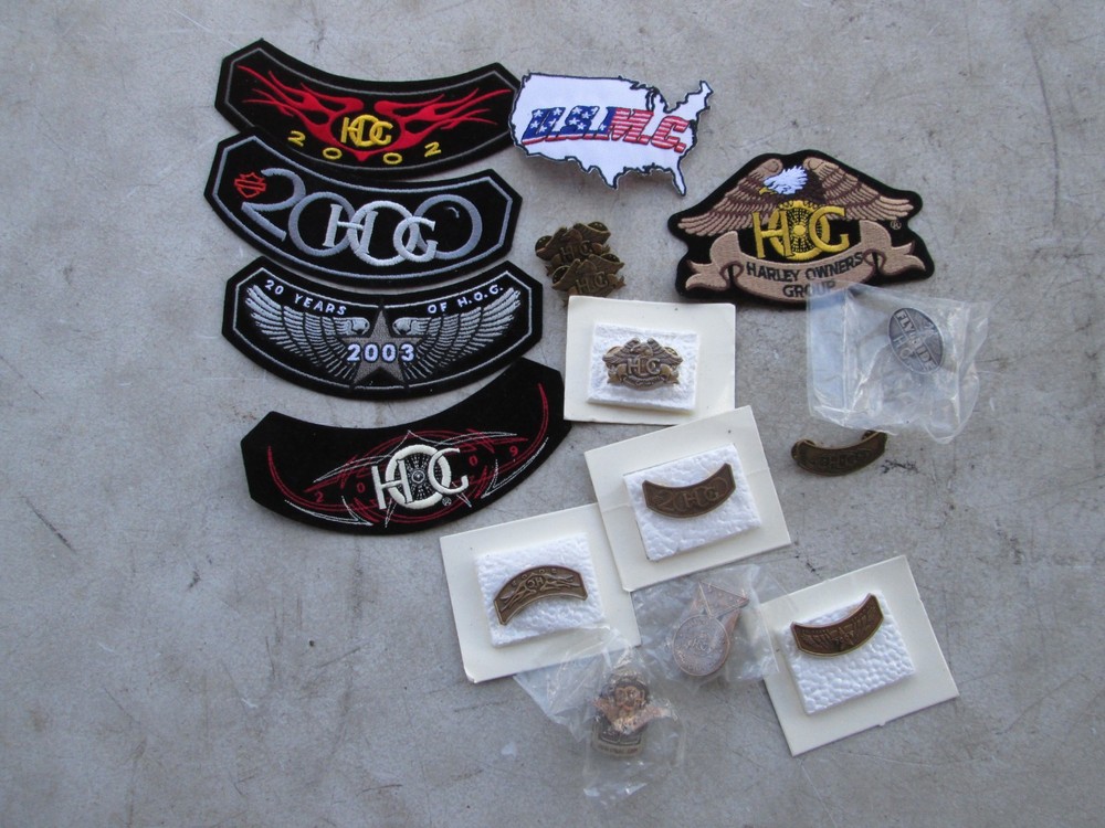 Harley-Davidson HOG Harley Owners Group Pins and Patches Lot