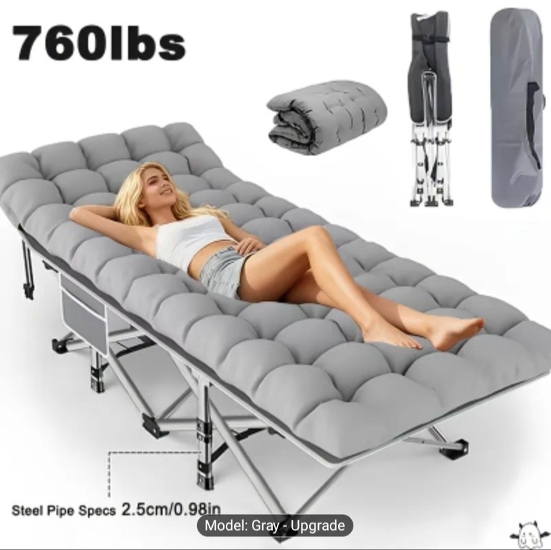 Folding Camping Cot Folding Bed Portable Military Heavy Duty