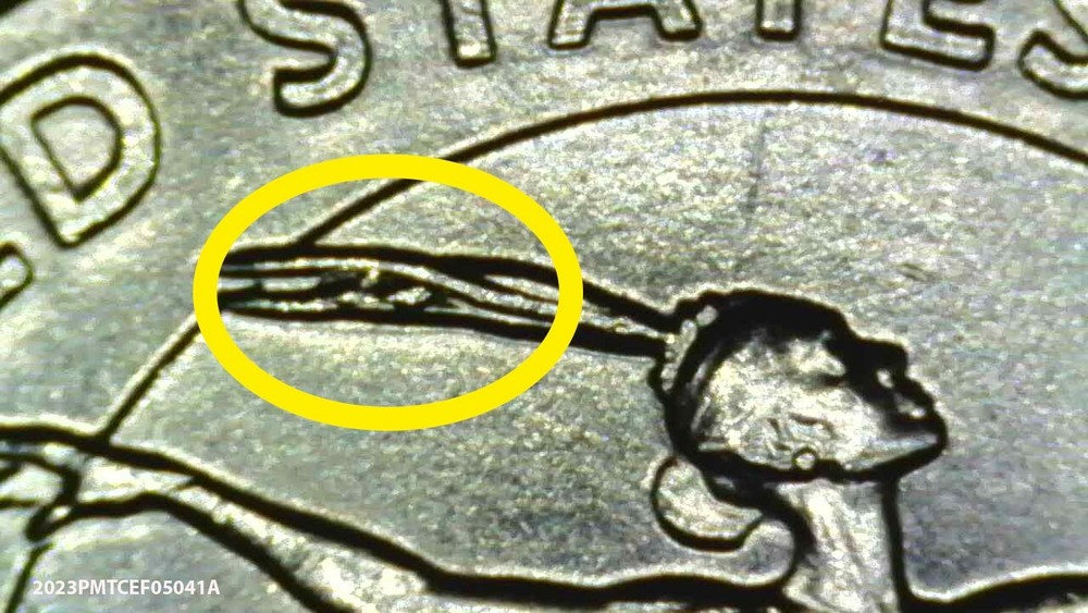 2023-P Maria Tallchief 'Extra Feather' Reverse Mint Error