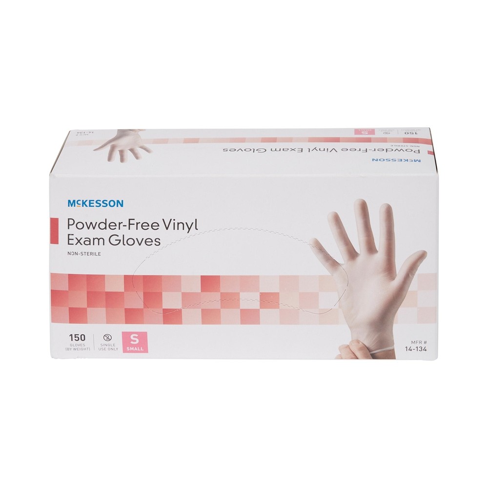 SMALL McKesson Vinyl Exam Glove Standard Cuff Length