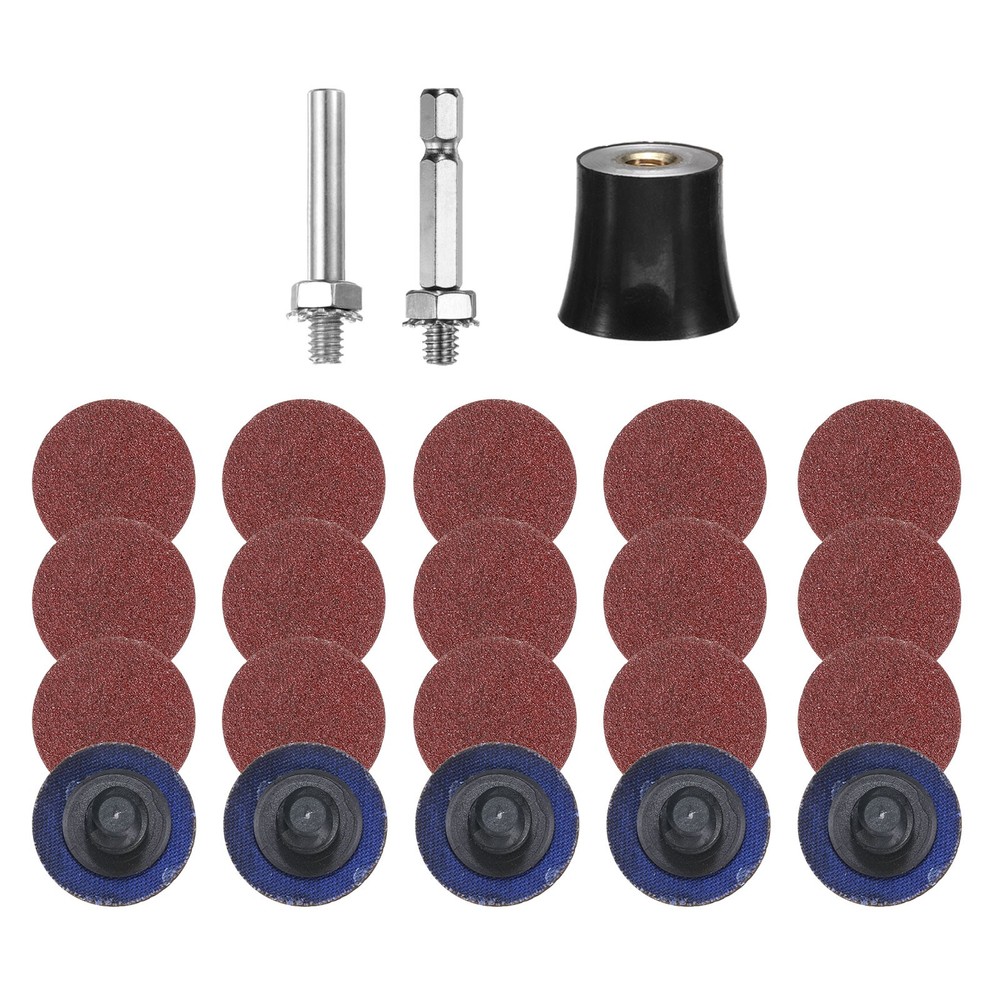 23pcs Quick Change Disc Set 1" Roll Lock Sanding Disc 80 Grits with Disc Holder