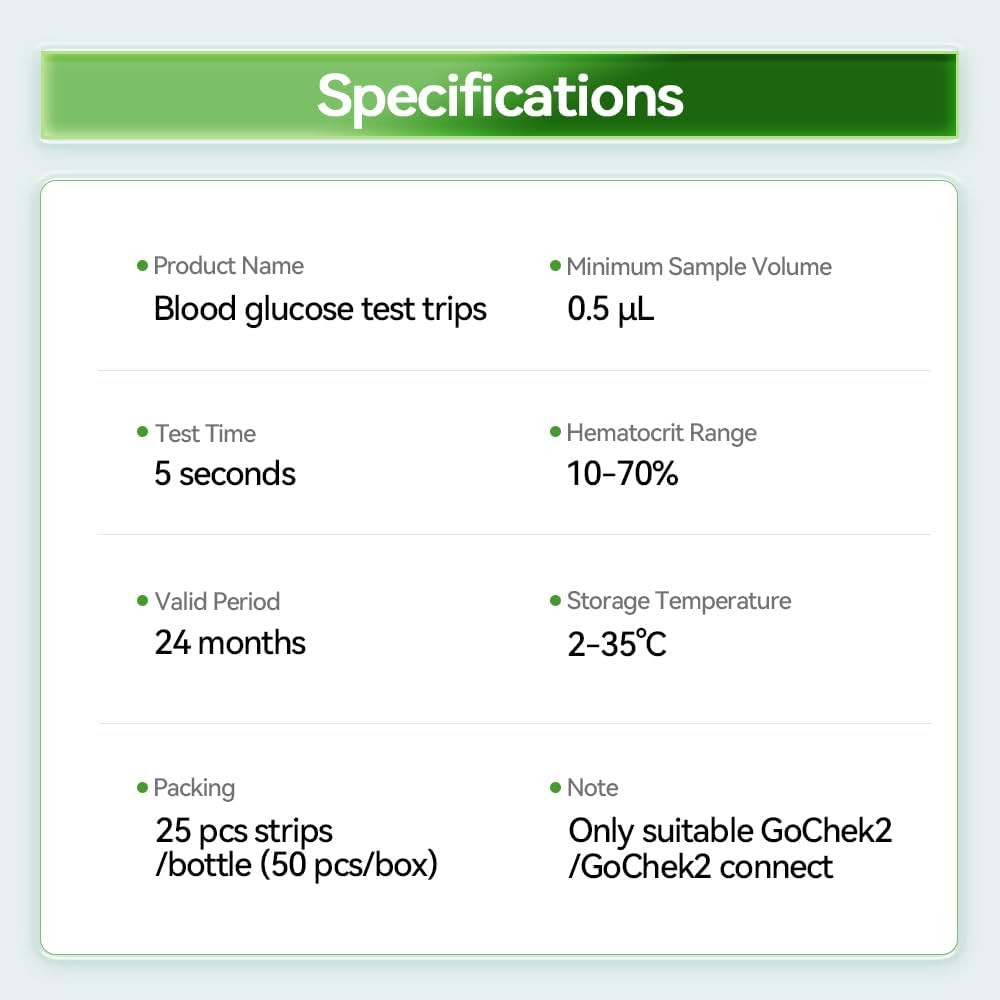 Microtech Blood Glucose Test Strips & Lancets, 180D Opening Valid, Immune to Blo