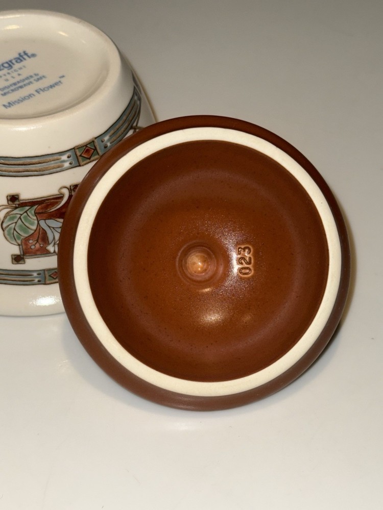 Pfaltzgraff Mission Flower Sugar Bowl with Lid EUC