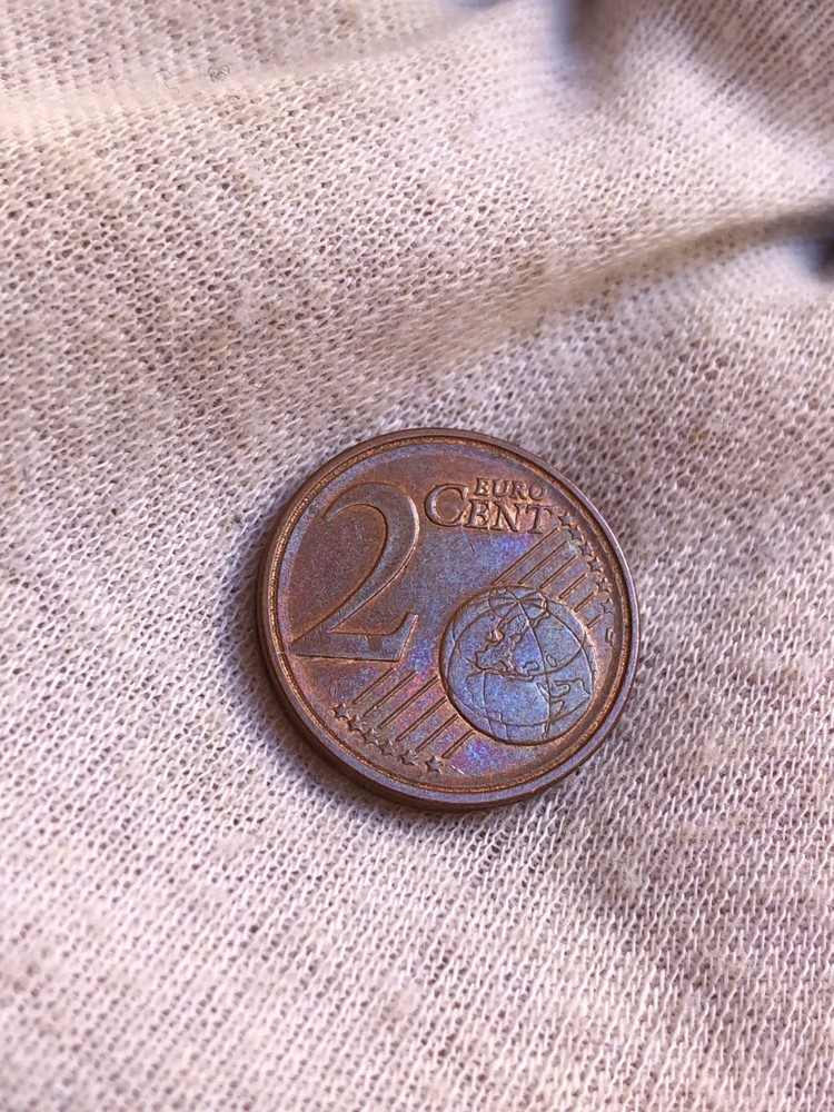 🇬🇷 Greece 2 Euro Cent 2011 - ERROR - Double Ring / In. Circle Defect !