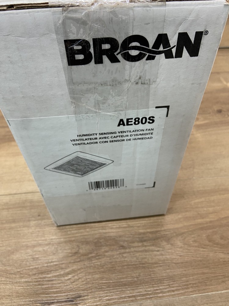 Broan AE80S 80 CFM Ceiling Mount Exhaust Fan, White