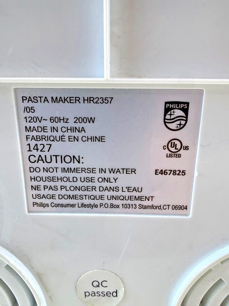 Philips Pasta Noodle Maker HR2357 Motor Base Only Replacement Tested