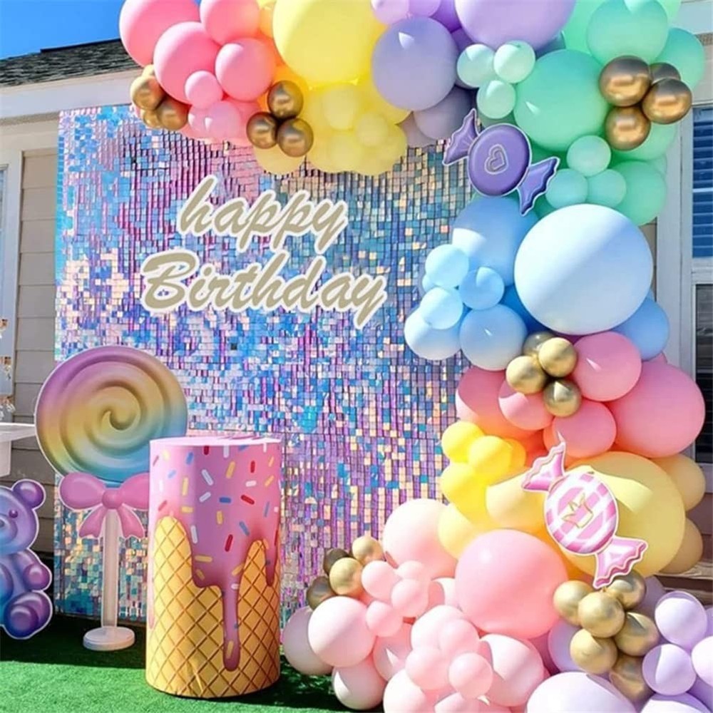Mermaid Shimmer Wall Panel Rainbow Sequin Panels Backdrop 18 Packs Backdrops Wal