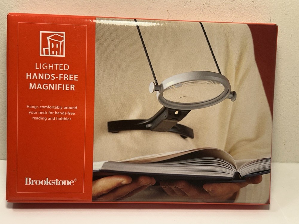 Brookstone Lighted Hands Free Magnifier