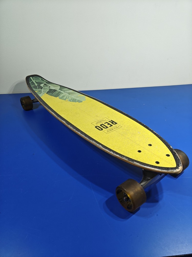 Redo Tropical Longboard Skateboard with Leaf Design
