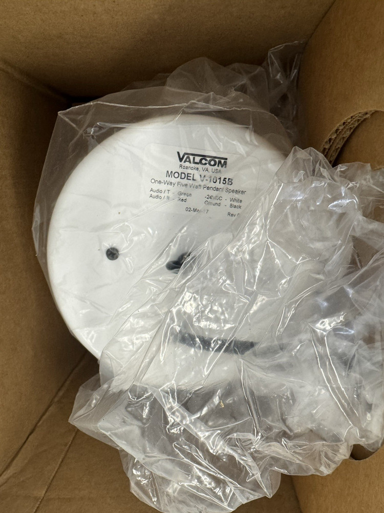 Valcom V-1015B-W White Pendant Speaker