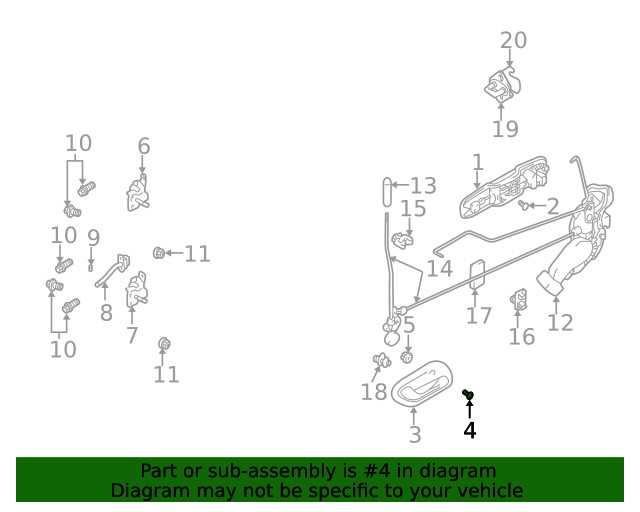 Genuine GM Handle Inside Screw 15676605