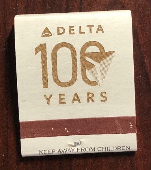 DELTA AIRLINES 100th Anniversary Matchbook