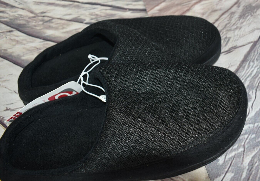 Dearfoams Small Memory Foam Slippers NWT Black