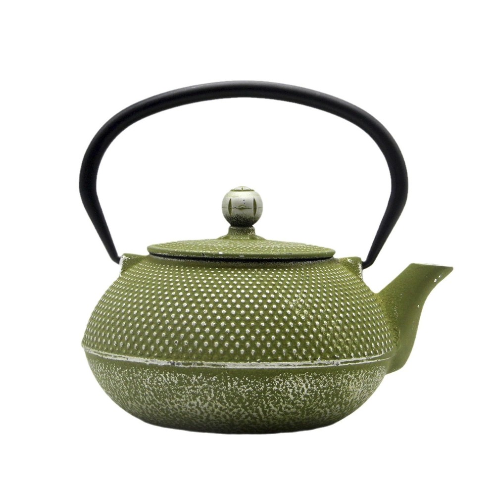 Cast Iron Teapot Tea Kettle with Stainless Steel Infuser for Stovetop Safe Co...