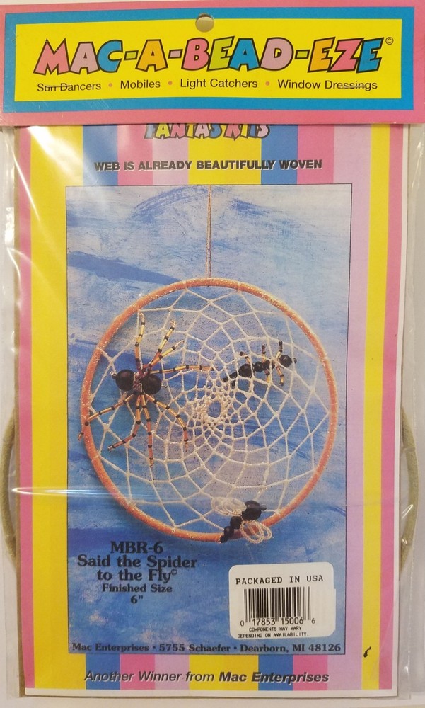 Beaded Spider Web Dreamcatcher MAC-A-BEAD-EZE Beading Craft Kit Mac Enterprises