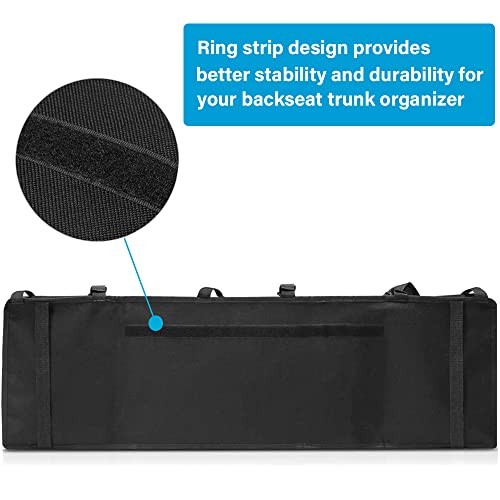 Backseat Trunk Organizer - High Capacity Auto Trunk Hanging Storage (Black A)