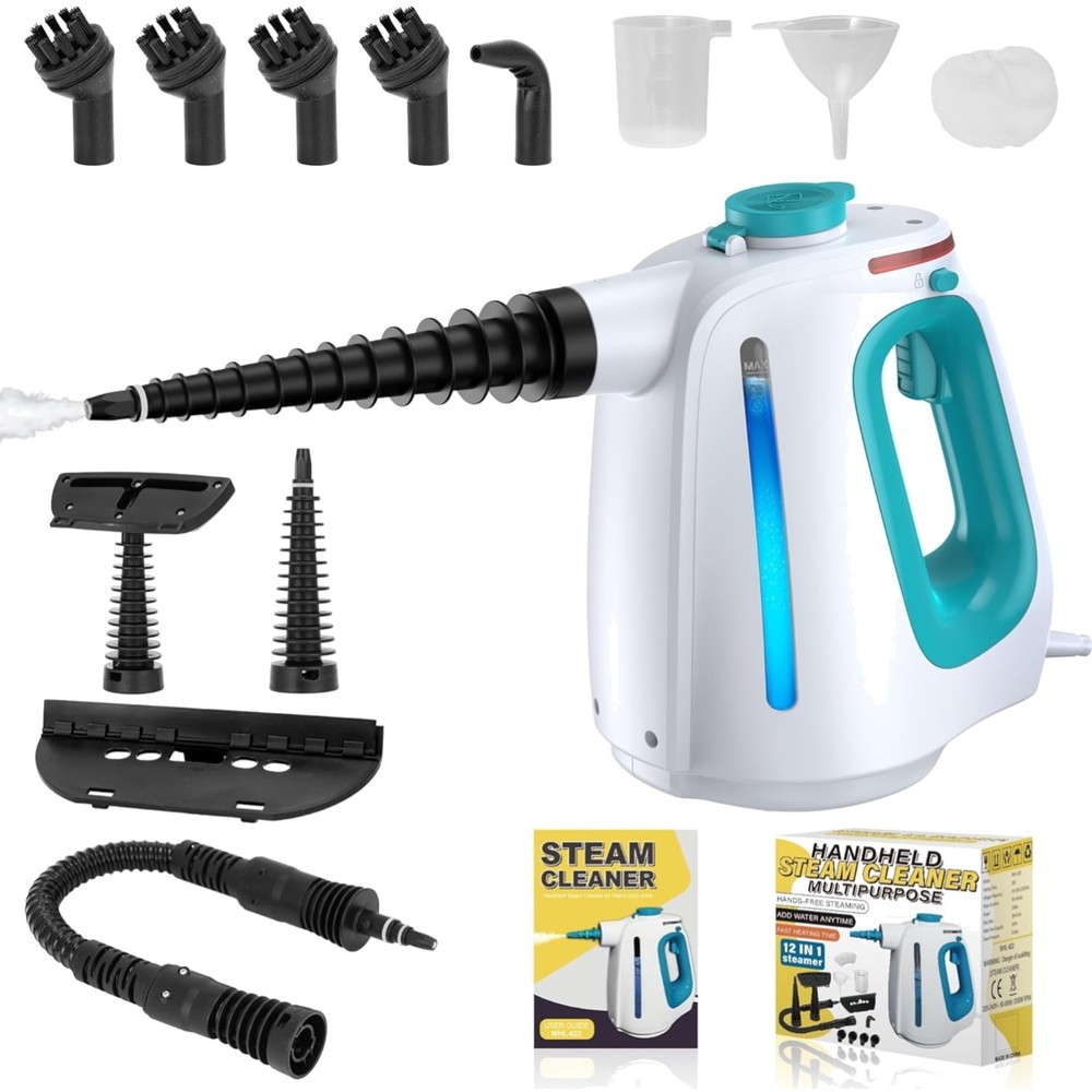Lightweight Handheld Steamer with Lockable Steam Control & 30 Min Continuous Use