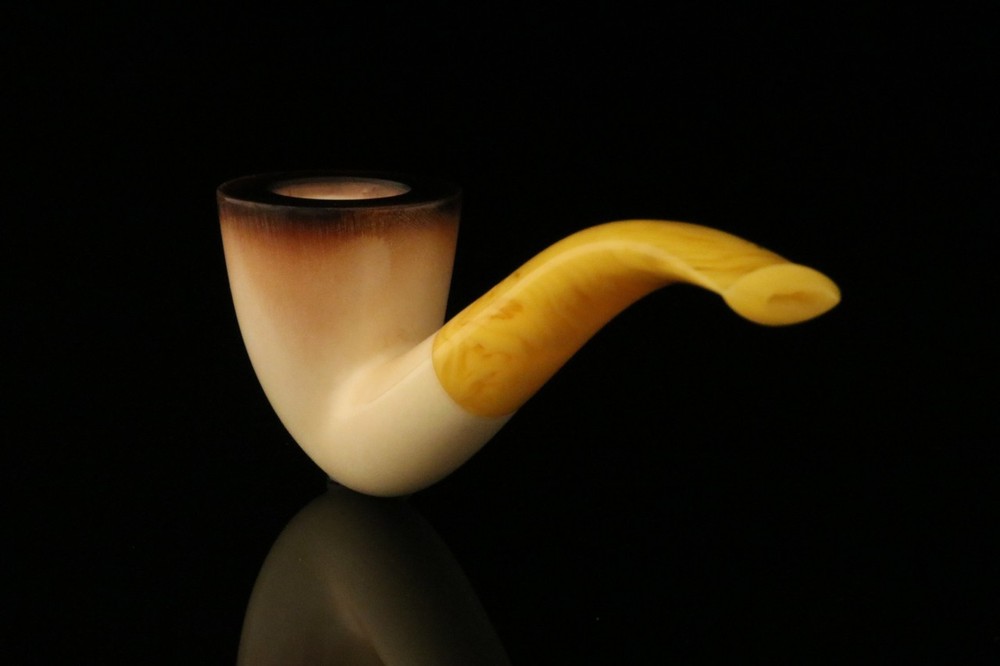 srv - Dublin Block Meerschaum Pipe with fitted case M3636