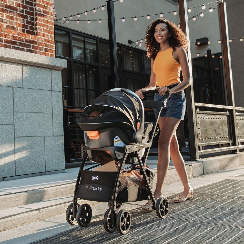 Adjustable Handle Stroller Frame Universal Infant Car Seat Caddy with Parent