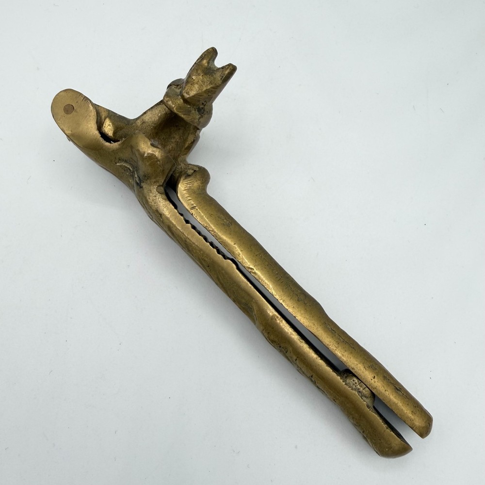 Vintage Sand Casted Metal Squirrel Nutcracker