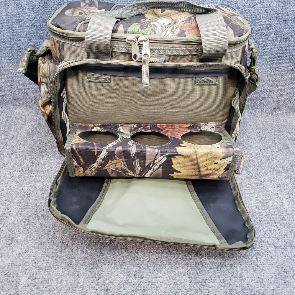 Camo Cooler Collapsible Mems Logo Strap - Mossy Oak Style - Camping Work