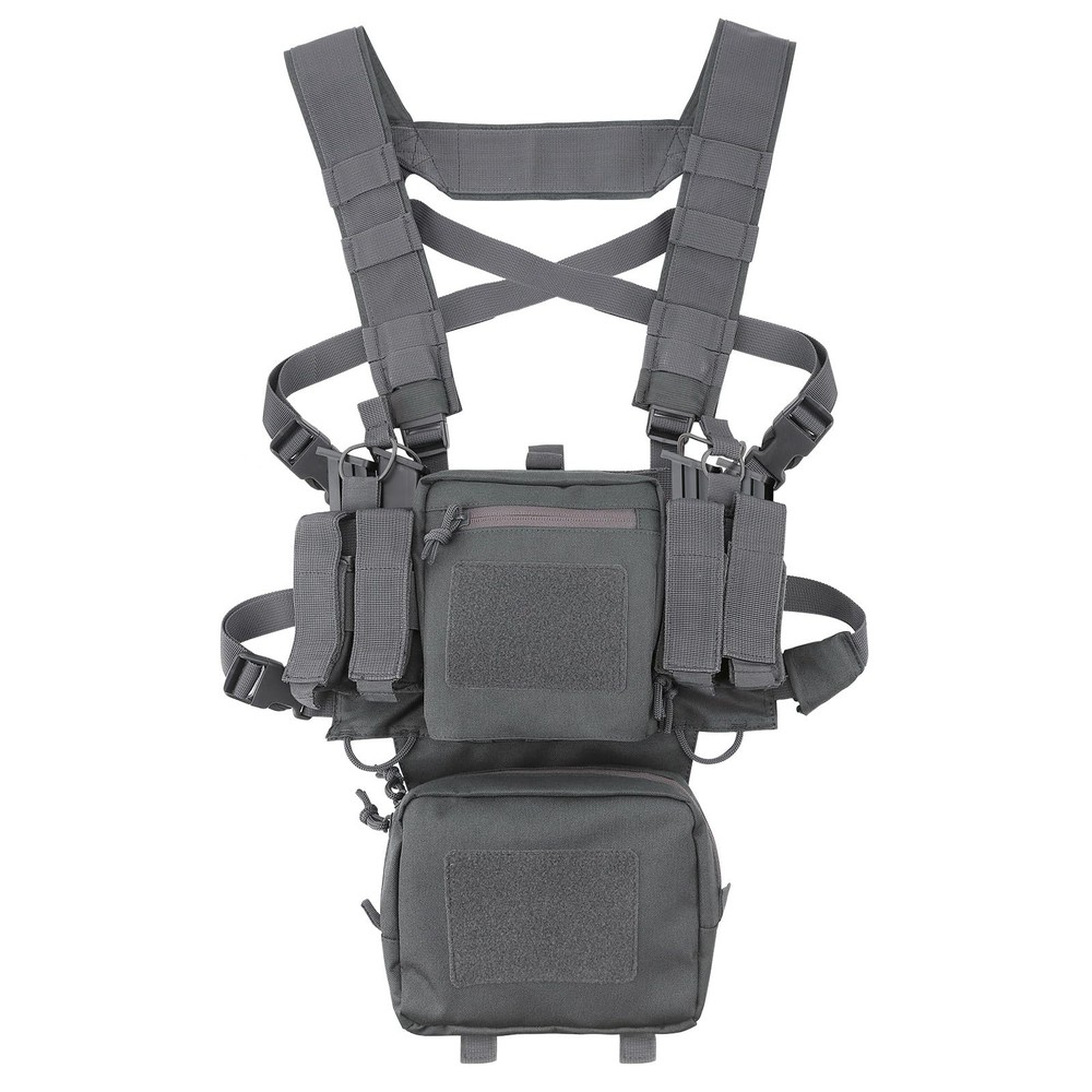 Tactical Chest Rig with Mag Pouches - Grey