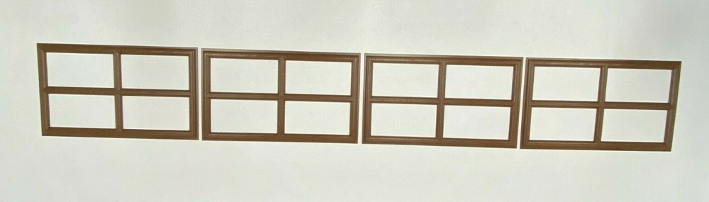 4 Amarr Stockton Short Panel Replacement Inserts for Amarr Garage Doors Walnut