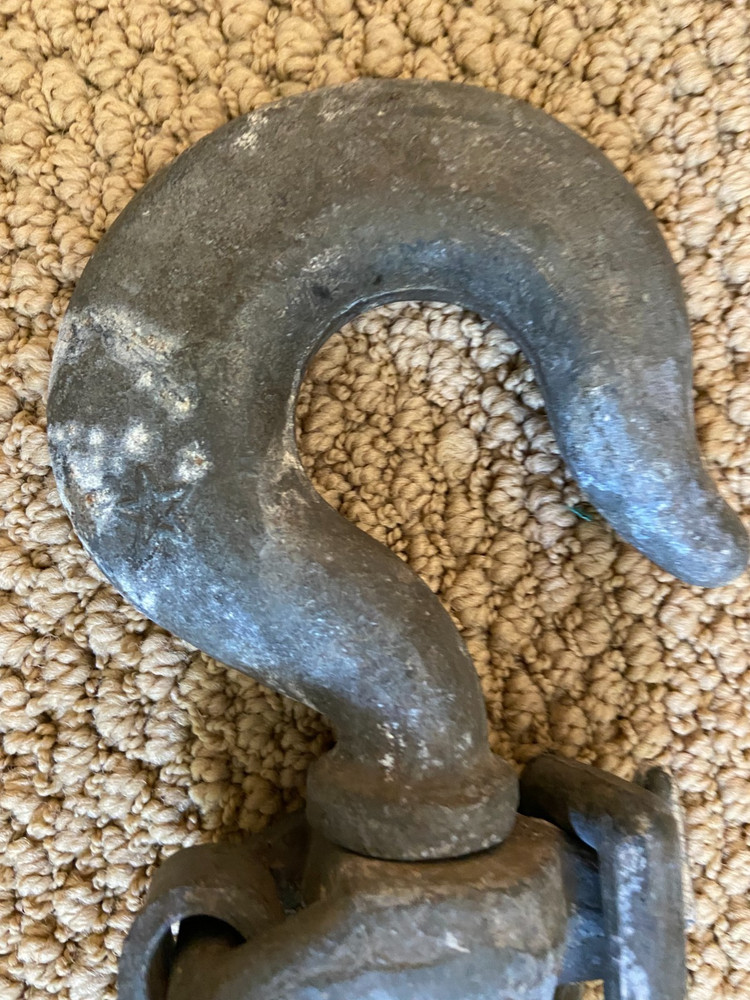 Vintage Metal Hook & Pulley 12"Long