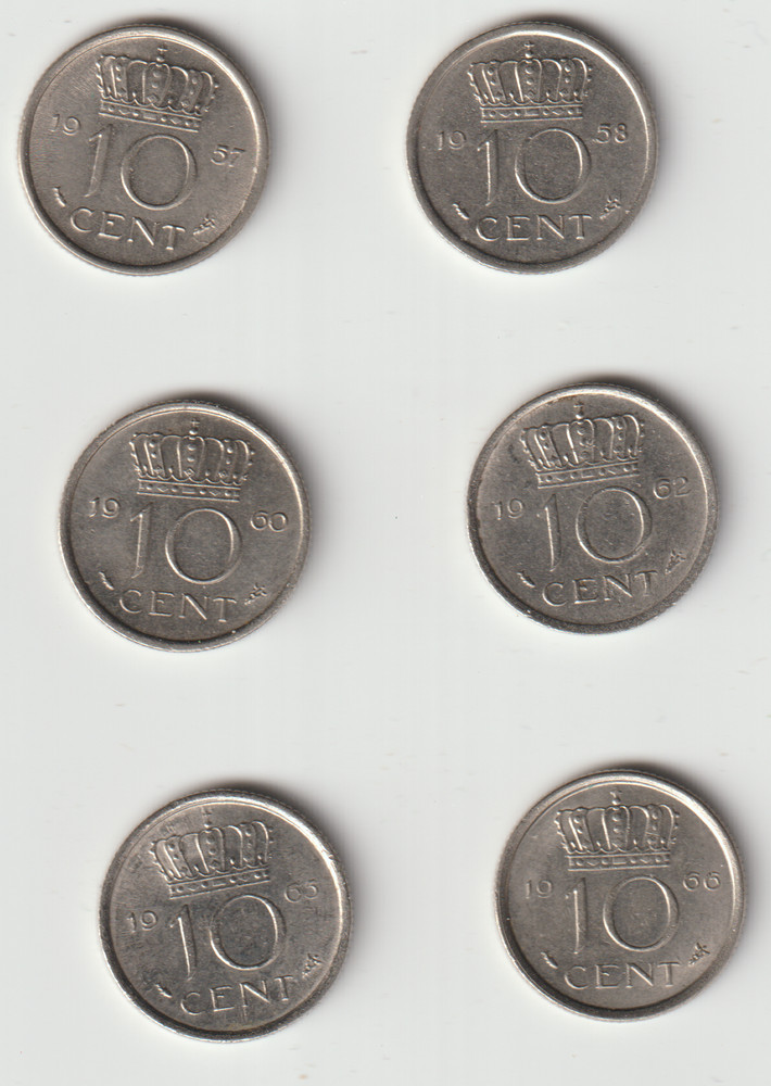 NETHERLANDS ten cents from 1942--22 different