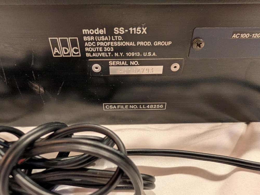 ADC Stereo Frequency Sound Shaper Equalizer SS-115X TESTED