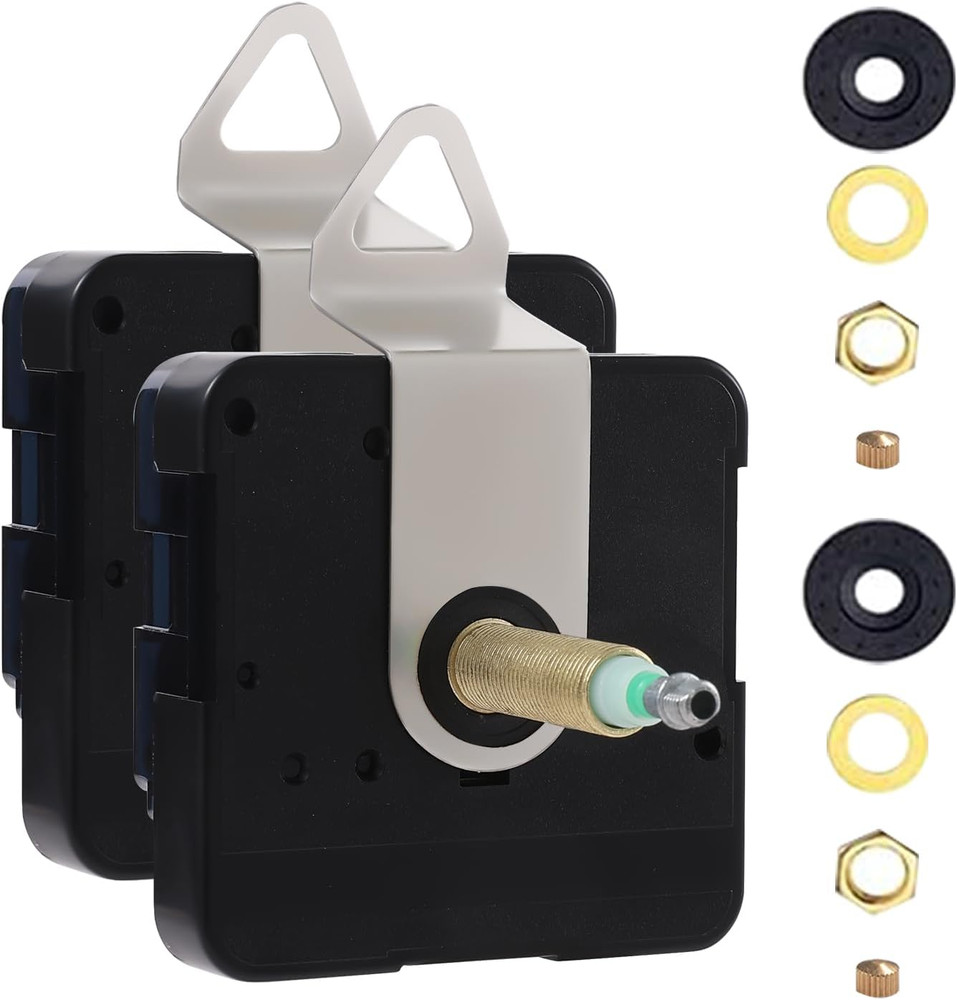 2-Pack “I” Shaft Quartz Clock Movement Replacement, Battery Operated Clock Mecha