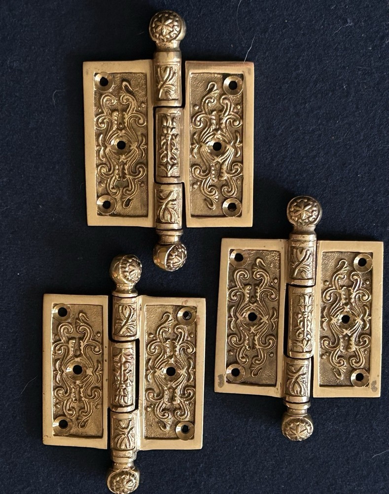 Antique Brass Victorian Style Hinges
