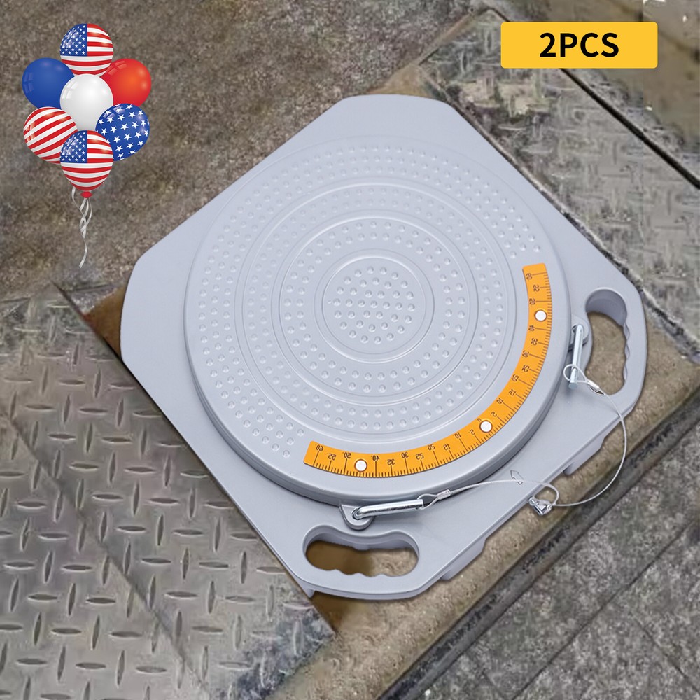 1Pair Aluminum Turntable Wheel Alignment 360°Rotating Turn Plate Work Plate Tool