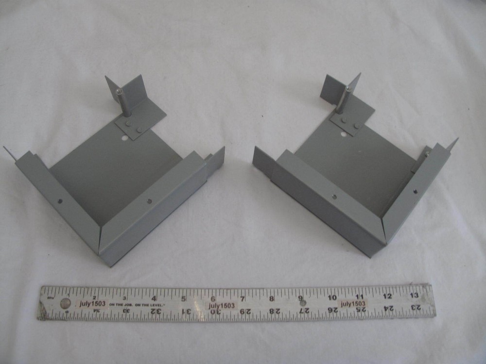 (2) Wiremold G4011 Flat Elbow Gray Surface Raceway - NO COVERS!