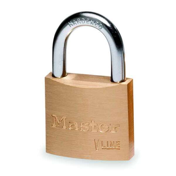 Master Lock Padlock, Keyed Different, Standard Shackle 413