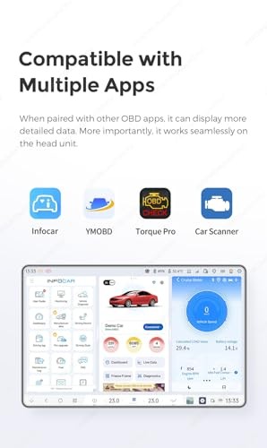 Mekede Duduauto Mini Bluetooth OBD II Scanner Car Wireless Check Engine Light