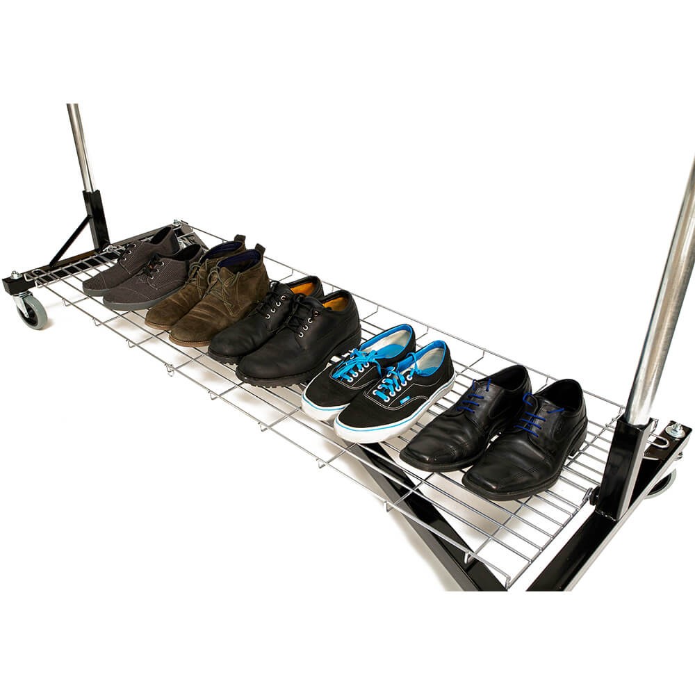 60" FOLDING BOTTOM WIRE SHELF FOR CLOTHES RACK SILVER 100380