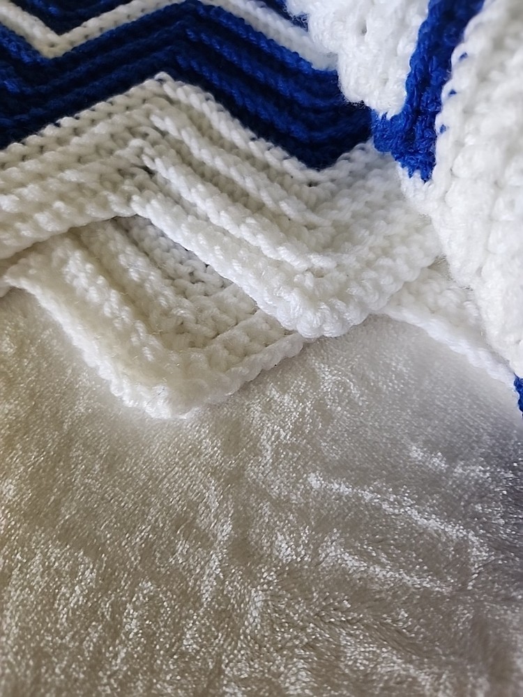 Handmade Crochet Afghan Throw Blanket.