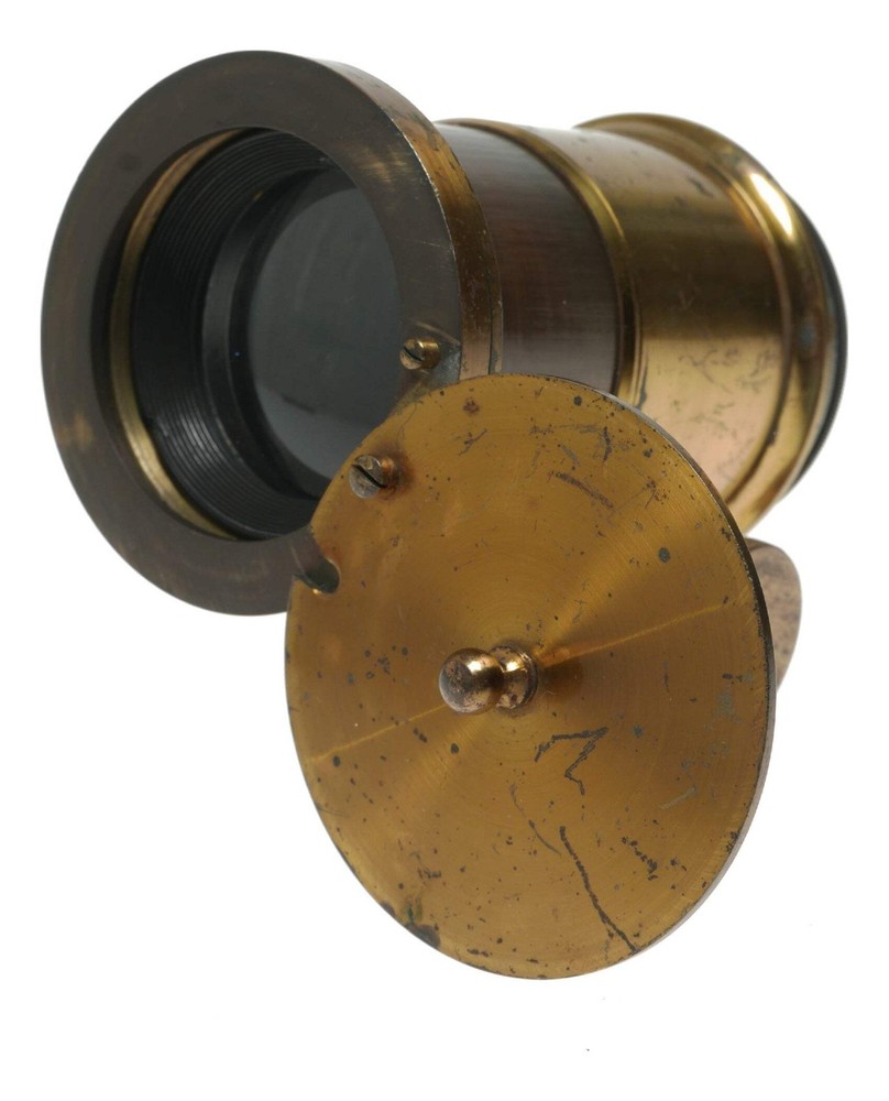Antique Brass Petzval - Type Portrait Lens, Unknown Maker,