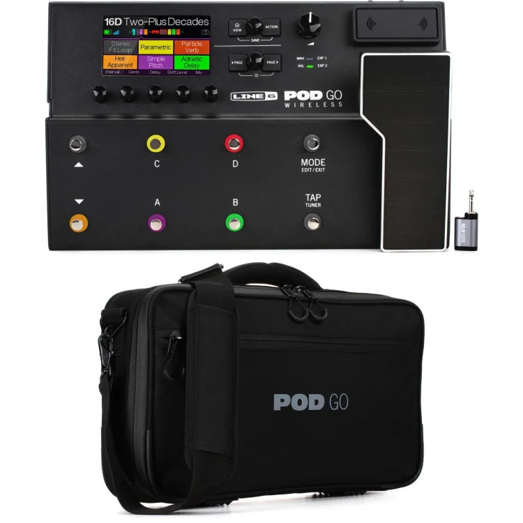 Line 6 POD Go Wireless Guitar Multi-effects Floor Processor with Case