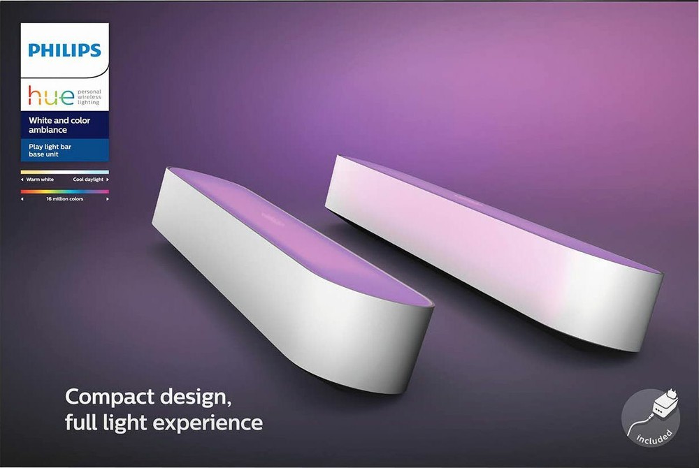 Philips Hue Play White & Color Ambiance Smart LED Light Bar 2-Pack