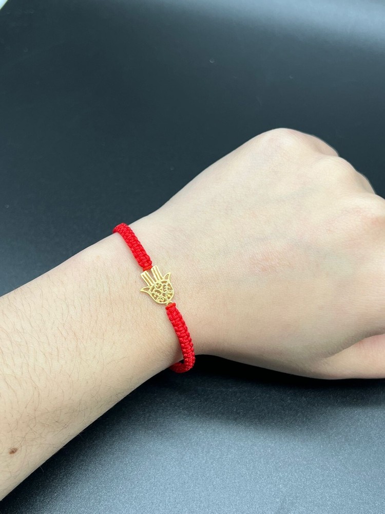 Kabbalah string Success Small Hamsa Red Rope Macrame Bracelet