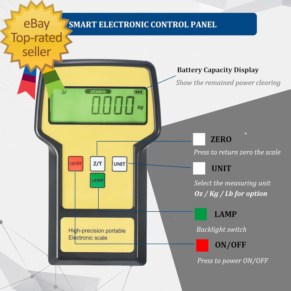 220LBS Electronic Digital Refrigerant Charging Weight Scale with Portable Case