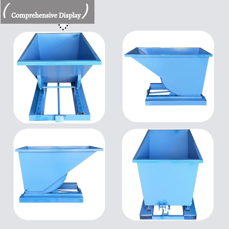 Self-Dumping Trash Hopper Dumpster for Forklifts Dump Hopper 2204 lbs