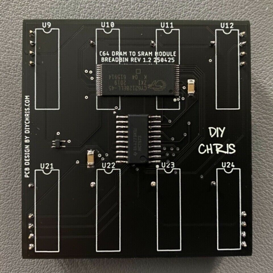 Commodore 64 C64 SRAM Module DRAM 4164 Replacement 250425