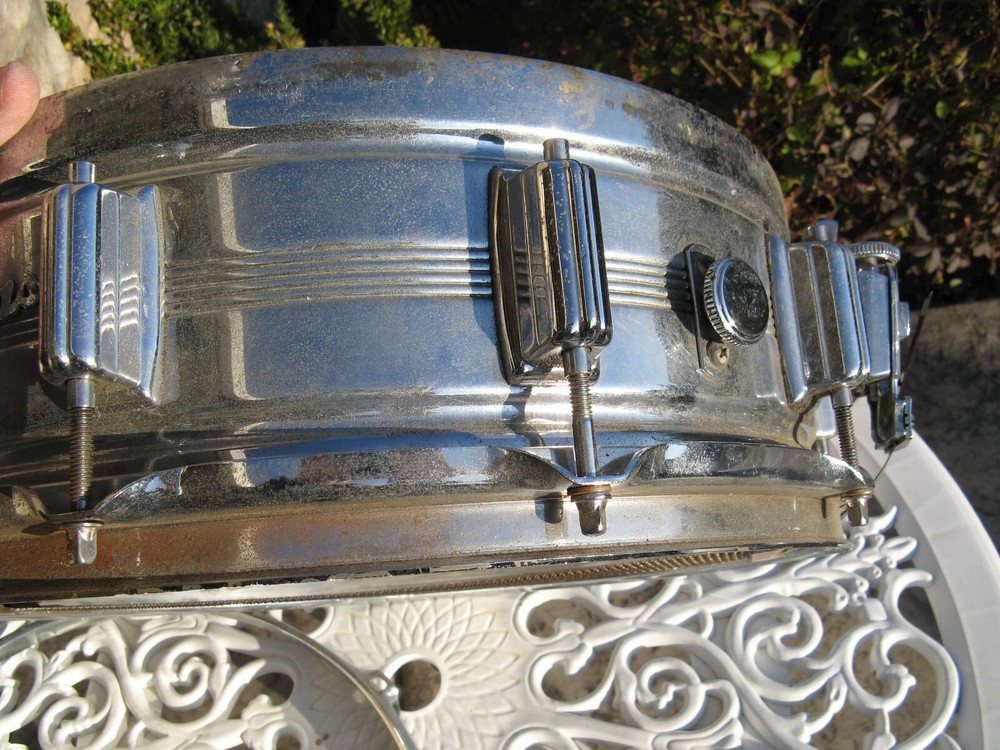 Vintage Rogers Dyna-Sonic Custom Built Snare Drum Needs Work