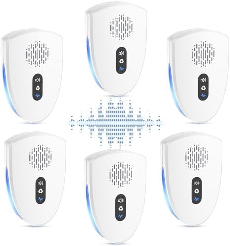 6 Pack Ultrasonic Pest Control Repeller Plug In
