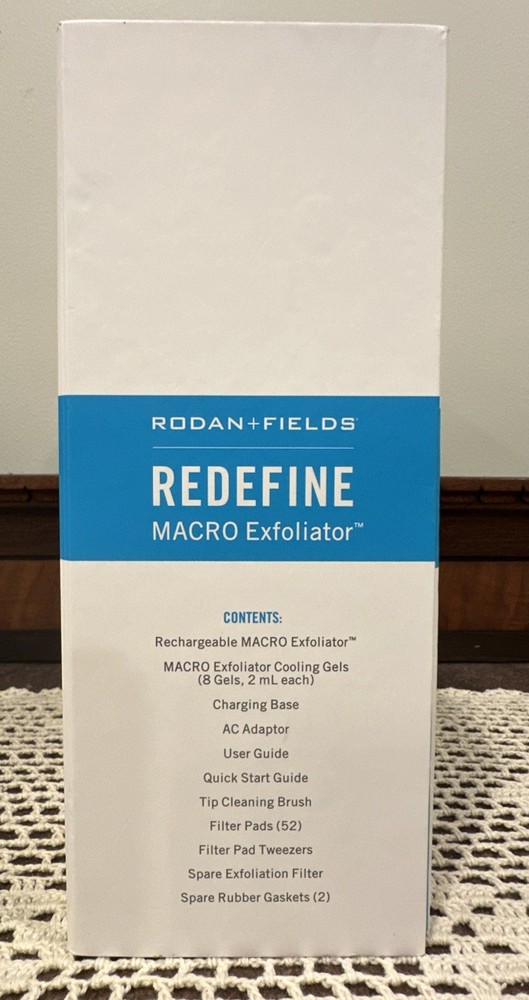 Rodan + Fields Redefine Macro Exfoliator Device With User Guide & Accessories