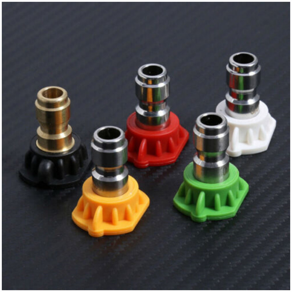 5pcs Pressure Washer Spray Tips Nozzles High Power Kit 1/4" Quick Connect
