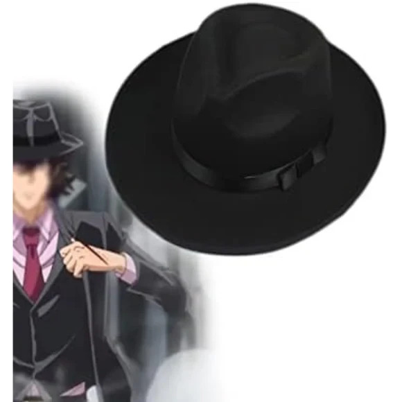 2 Pack-Black Fedora Hat with Removable Belt – Adjustable & Stylish